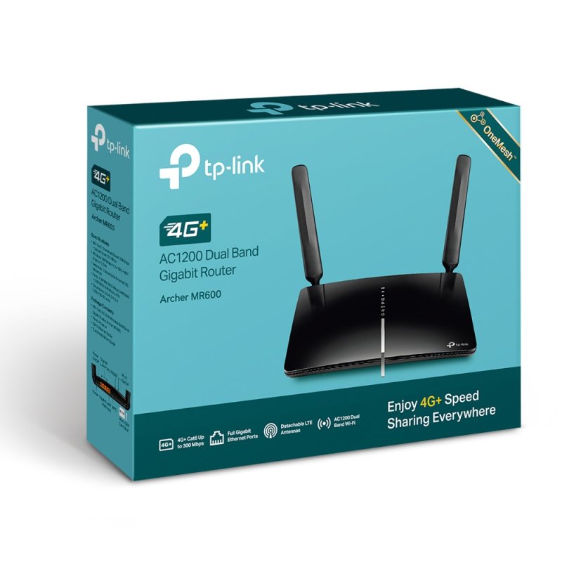 TP-LINK Archer MR600 v3 Ασύρματο 4G Mobile Router Wi?Fi 5 με 4 Θύρες Gigabit Ethernet 0034019 TP-LINK Archer MR600 v3 Ασύρματο 4G Mobile Router Wi?Fi 5 με 4 Θύρες Gigabit Ethernet 0034019