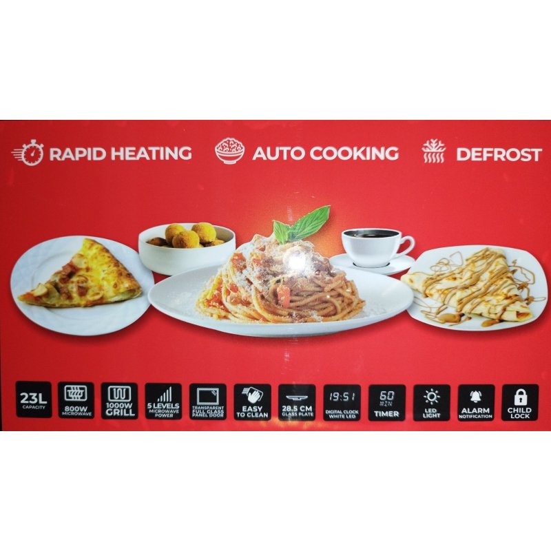 AIWA MW-230DG/BK Φούρνος Μικροκυμάτων με Grill 23lt Μαύρος 0034227 AIWA MW-230DG/BK Φούρνος Μικροκυμάτων με Grill 23lt Μαύρος 0034227