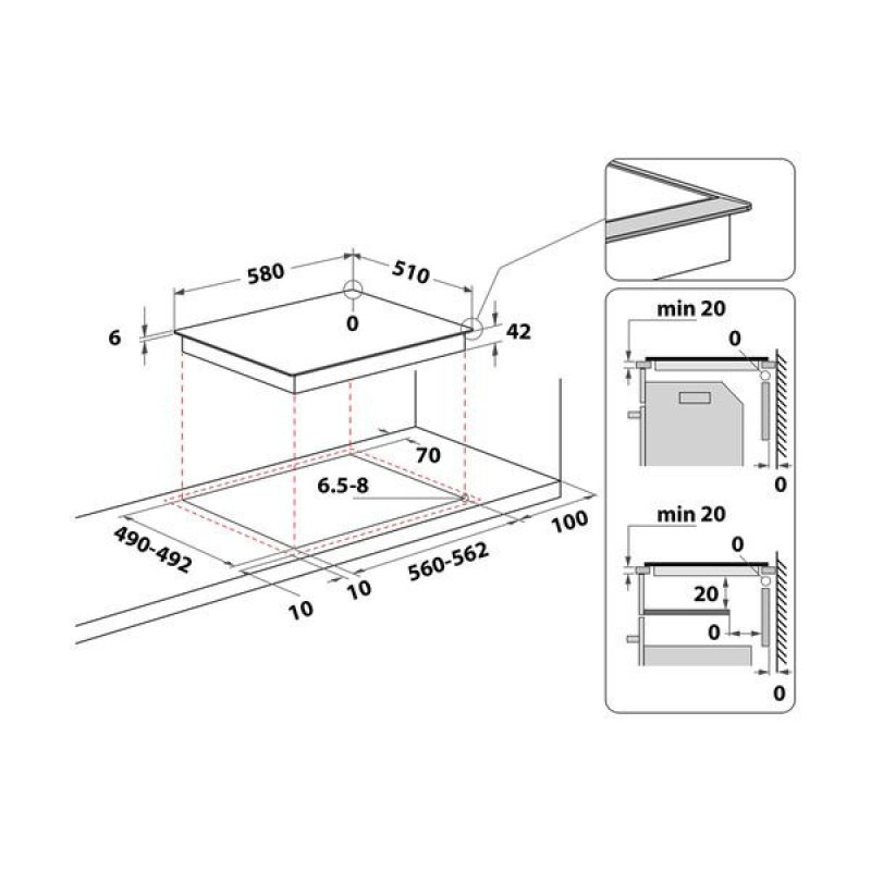 WHIRLPOOL AKT 8090 LX Κεραμική Εστία Αυτόνομη με Λειτουργία Κλειδώματος 58x51εκ. 0034552 WHIRLPOOL AKT 8090 LX Κεραμική Εστία Αυτόνομη με Λειτουργία Κλειδώματος 58x51εκ. 0034552