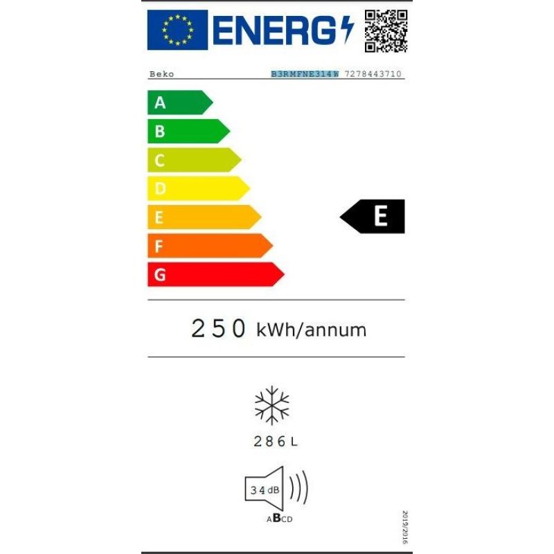 BEKO B3RMFNE314W Όρθιος Καταψύκτης 286lt ( Υ x Π x Β: 185 x 59.5 x 65cm) Λευκός 0034696 BEKO B3RMFNE314W Όρθιος Καταψύκτης 286lt ( Υ x Π x Β: 185 x 59.5 x 65cm) Λευκός 0034696