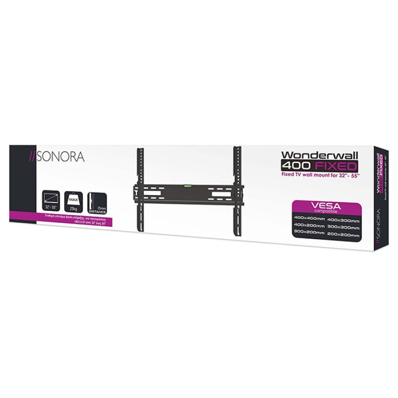 SONORA WonderWall 400 Fixed Βάση Τηλεόρασης Τοίχου έως 55 SONORA WonderWall 400 Fixed Βάση Τηλεόρασης Τοίχου έως 55