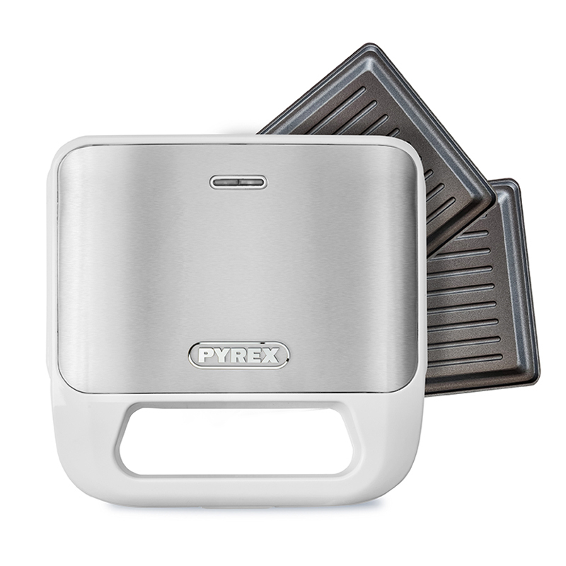 PYREX SB-298 Τοστιέρα με Αποσπώμενες Πλάκες για 2 Τοστ 800W Λευκή 0035395 PYREX SB-298 Τοστιέρα με Αποσπώμενες Πλάκες για 2 Τοστ 800W Λευκή 0035395