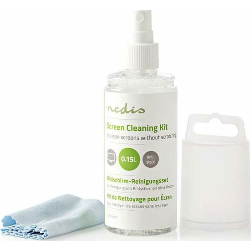 NEDIS CLSN100TP Κιτ καθαρισμού, 150 ml υγρό και πανάκι 0035405 NEDIS CLSN100TP Κιτ καθαρισμού, 150 ml υγρό και πανάκι 0035405