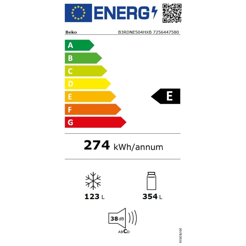 BEKO B3RDNE504HXB Ψυγείο Δίπορτο 477lt NoFrost Υ186.5xΠ70xΒ74.6εκ. Inox 0035581 BEKO B3RDNE504HXB Ψυγείο Δίπορτο 477lt NoFrost Υ186.5xΠ70xΒ74.6εκ. Inox 0035581