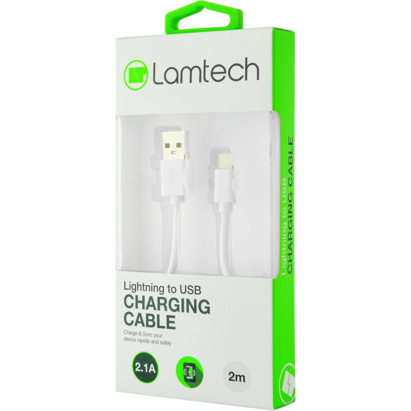 LAMTECH LAM441013 Regular USB to Lightning Cable Λευκό 2m 0035981 LAMTECH LAM441013 Regular USB to Lightning Cable Λευκό 2m 0035981