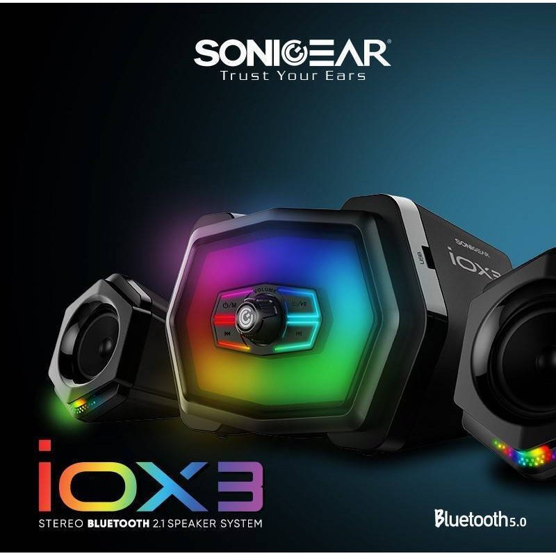 SONIC GEAR IOX 3 Ηχεία Υπολογιστή 2.1 με RGB Φωτισμό και Bluetooth Ισχύος 12W σε Μαύρο Χρώμα 0036012 SONIC GEAR IOX 3 Ηχεία Υπολογιστή 2.1 με RGB Φωτισμό και Bluetooth Ισχύος 12W σε Μαύρο Χρώμα 0036012
