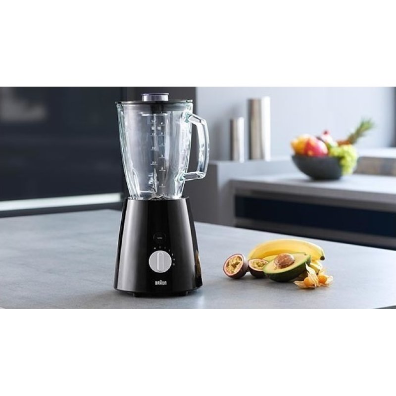 BRAUN JB3060BK TRIBUTE Type 6186 Μπλέντερ για Smoothies με Γυάλινη Κανάτα 1.75lt 800W Μαύρο 0036280 BRAUN JB3060BK TRIBUTE Type 6186 Μπλέντερ για Smoothies με Γυάλινη Κανάτα 1.75lt 800W Μαύρο 0036280