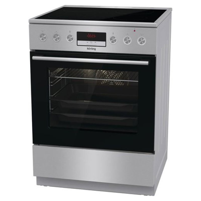 KORTING KEC6C60XPC Κουζίνα 71lt με Κεραμικές Εστίες Π60εκ. Inox 0037155 KORTING KEC6C60XPC Κουζίνα 71lt με Κεραμικές Εστίες Π60εκ. Inox 0037155