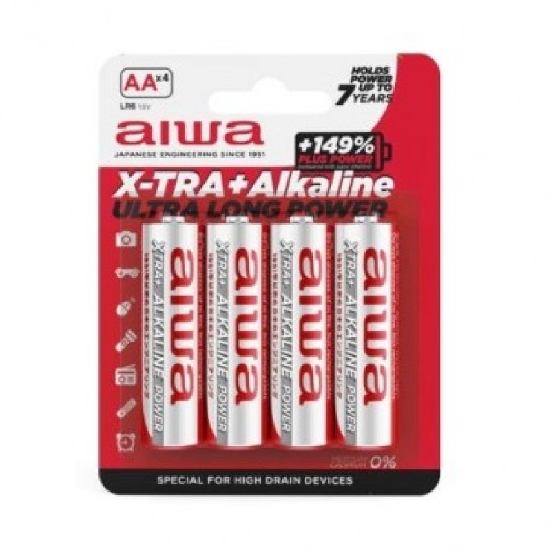 AIWA AB-AALR06/4 Mπαταρίες ΑΑ Σετ 4 τεμαχίων 0037280 AIWA AB-AALR06/4 Mπαταρίες ΑΑ Σετ 4 τεμαχίων 0037280