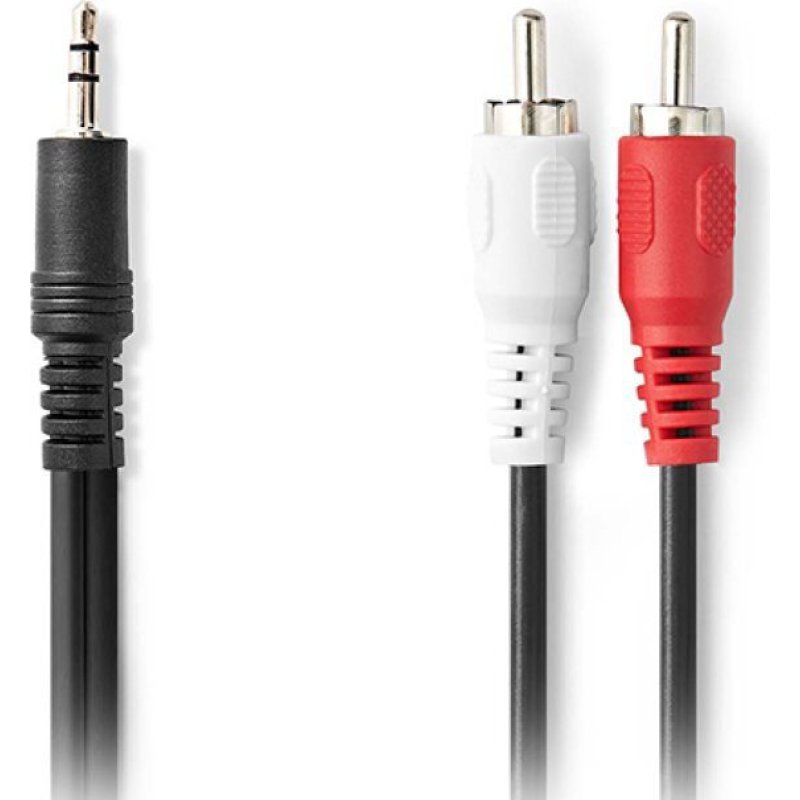 NEDIS CAGL22200BK20 Καλώδιο ήχου 3,5mm αρσ. stereo - 2x RCA αρσ., 2.00m black 0037501 NEDIS CAGL22200BK20 Καλώδιο ήχου 3,5mm αρσ. stereo - 2x RCA αρσ., 2.00m black 0037501