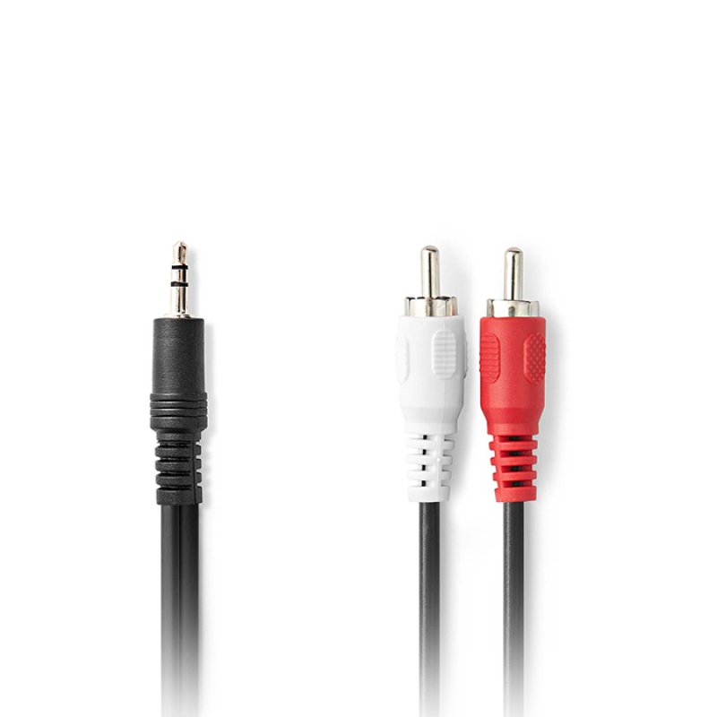 NEDIS CAGL22200BK30 Καλώδιο ήχου 3,5mm stereo αρσ. - 2x RCA αρσ., 3.00m black 0037502 NEDIS CAGL22200BK30 Καλώδιο ήχου 3,5mm stereo αρσ. - 2x RCA αρσ., 3.00m black 0037502