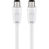GOOBAY καλώδιο κεραίας αρσενικό 68147, <70dB, CCS, 2.5m, λευκό 0037596