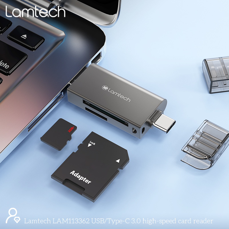 LAMTECH LAM113362 usb/type-c 3.0 card reader υψηλής ταχύτητας /μεταλλικό Γκρί 0037738 LAMTECH LAM113362 usb/type-c 3.0 card reader υψηλής ταχύτητας /μεταλλικό Γκρί 0037738