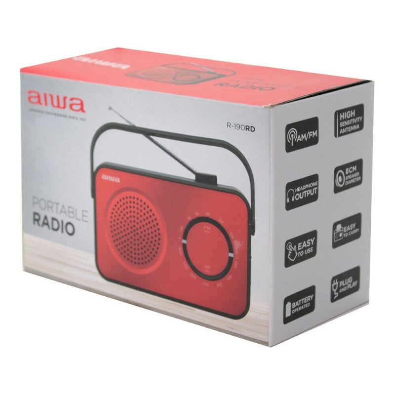 AIWA R-190RD Φορητό Ραδιόφωνο Ρεύματος / Μπαταρίας Κόκκινο 0037902 AIWA R-190RD Φορητό Ραδιόφωνο Ρεύματος / Μπαταρίας Κόκκινο 0037902