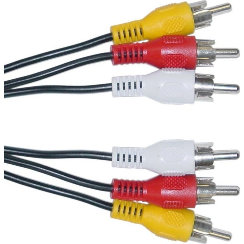 POWERTECH CAB-R004 Cable 3x RCA male - 3x RCA male 1.5m 0037907 POWERTECH CAB-R004 Cable 3x RCA male - 3x RCA male 1.5m 0037907