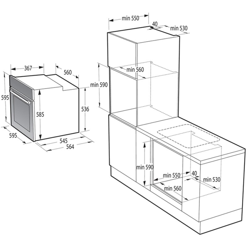 GORENJE BO6737E02X + GI641BSC Σετ Φούρνος Άνω Πάγκου με Επαγωγικές Εστίες 0038319 GORENJE BO6737E02X + GI641BSC Σετ Φούρνος Άνω Πάγκου με Επαγωγικές Εστίες 0038319