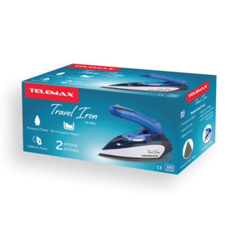 TELEMAX SW - 602A Σίδερο Ταξιδίου Ατμού 1100W 0039191