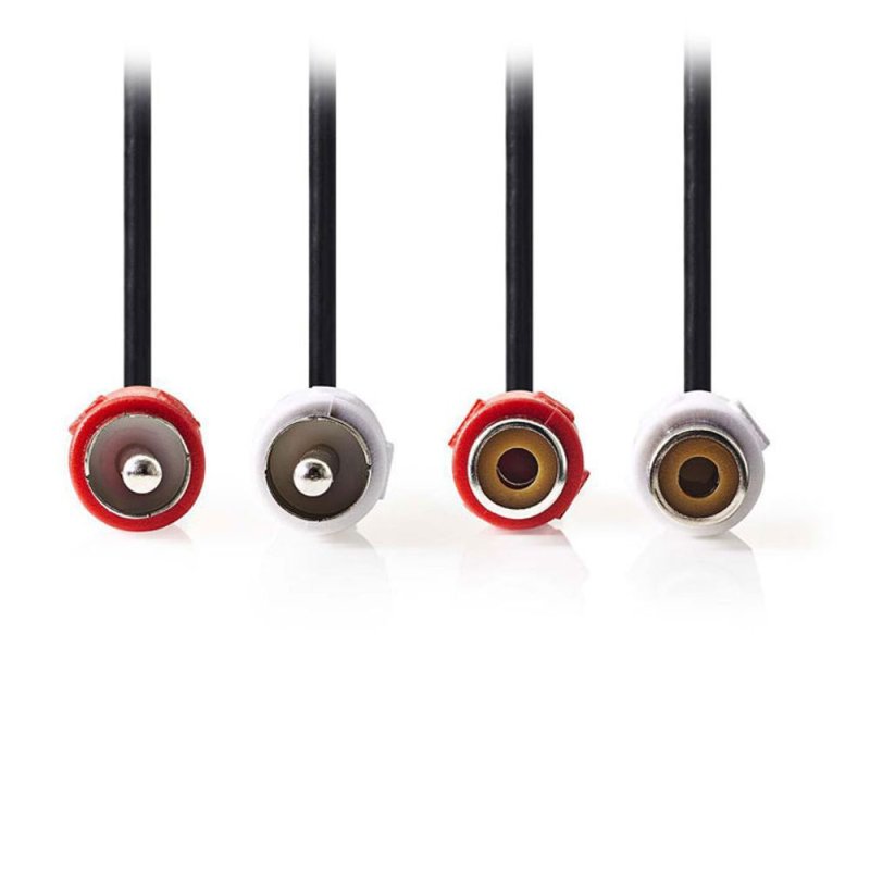 NEDIS CAGP24205BK50 Stereo Audio Cable 2x RCA Male- 2x RCA Female 5m Black 0039304 NEDIS CAGP24205BK50 Stereo Audio Cable 2x RCA Male- 2x RCA Female 5m Black 0039304