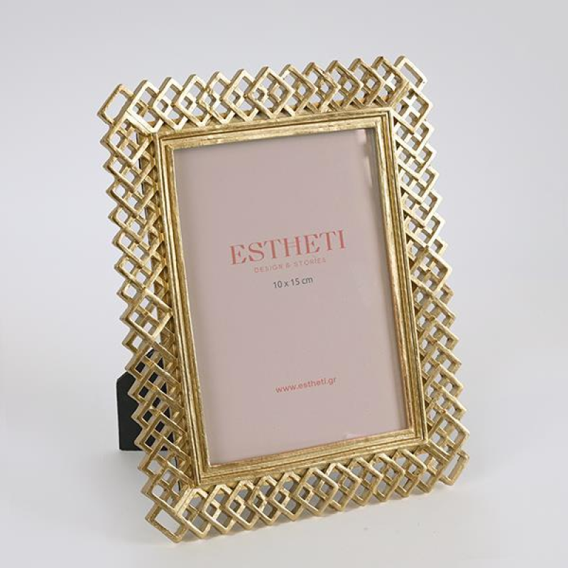 ESTHETI 756-12070 Κορνίζα (10Χ15), Πολυρεσιν, Πλέγμα 13Χ18cm 0039664 ESTHETI 756-12070 Κορνίζα (10Χ15), Πολυρεσιν, Πλέγμα 13Χ18cm 0039664