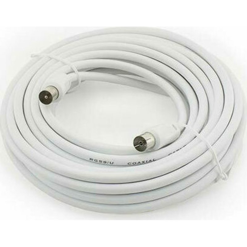 SBOX RF-10 Καλώδιο Κεραίας Coax male - Coax female Λευκό 10m 0039941 SBOX RF-10 Καλώδιο Κεραίας Coax male - Coax female Λευκό 10m 0039941