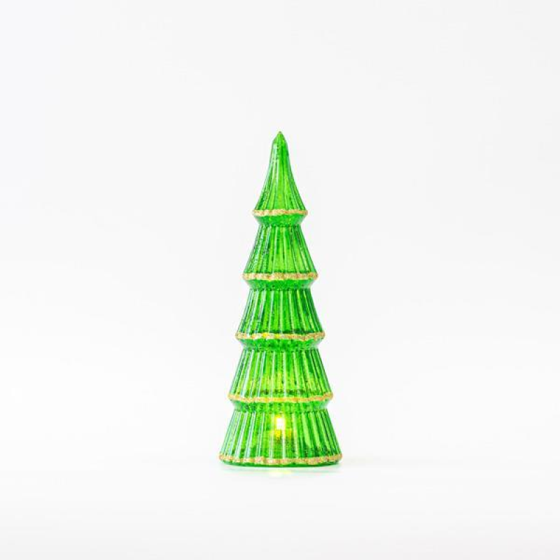 EUROLAMP 600-45751 Γυάλινο Δεντράκι Πράσινο Φωτιζόμενο 8,5χ28cm 0039953 EUROLAMP 600-45751 Γυάλινο Δεντράκι Πράσινο Φωτιζόμενο 8,5χ28cm 0039953