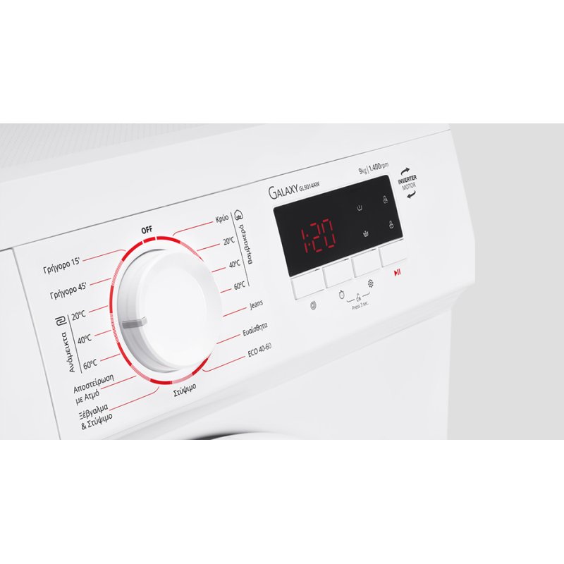 INVENTOR GL9014AW Πλυντήριο Ρούχων 9kg 1400 Στροφών 0040510 INVENTOR GL9014AW Πλυντήριο Ρούχων 9kg 1400 Στροφών 0040510