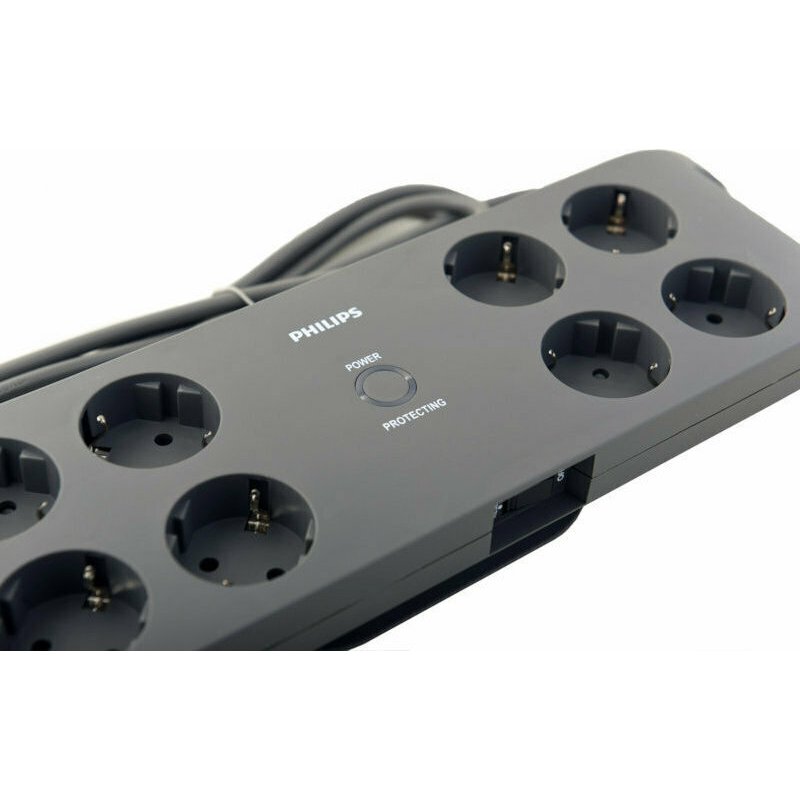 PHILIPS SPN3180A/GRS Πολύπριζο Ασφαλείας 8 Θέσεων με Διακόπτη και Καλώδιο 2m Γκρι 0040547 PHILIPS SPN3180A/GRS Πολύπριζο Ασφαλείας 8 Θέσεων με Διακόπτη και Καλώδιο 2m Γκρι 0040547