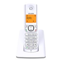 ALCATEL F530 Ασύρματο Τηλέφωνο με Aνοιχτή Aκρόαση Λευκό/Γκρι (1 ακουστικό) 0040702