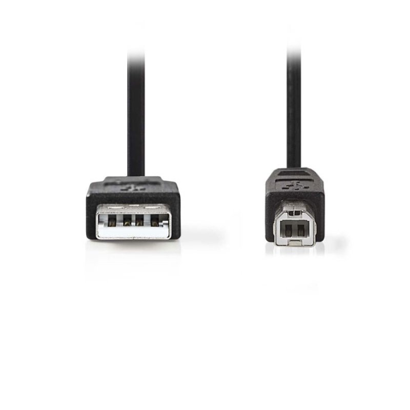 NEDIS CCGB60100BK20 USB 2.0 Καλώδιο Α αρσ - Β Αρσ 2.0m Μαύρο 0040785 NEDIS CCGB60100BK20 USB 2.0 Καλώδιο Α αρσ - Β Αρσ 2.0m Μαύρο 0040785