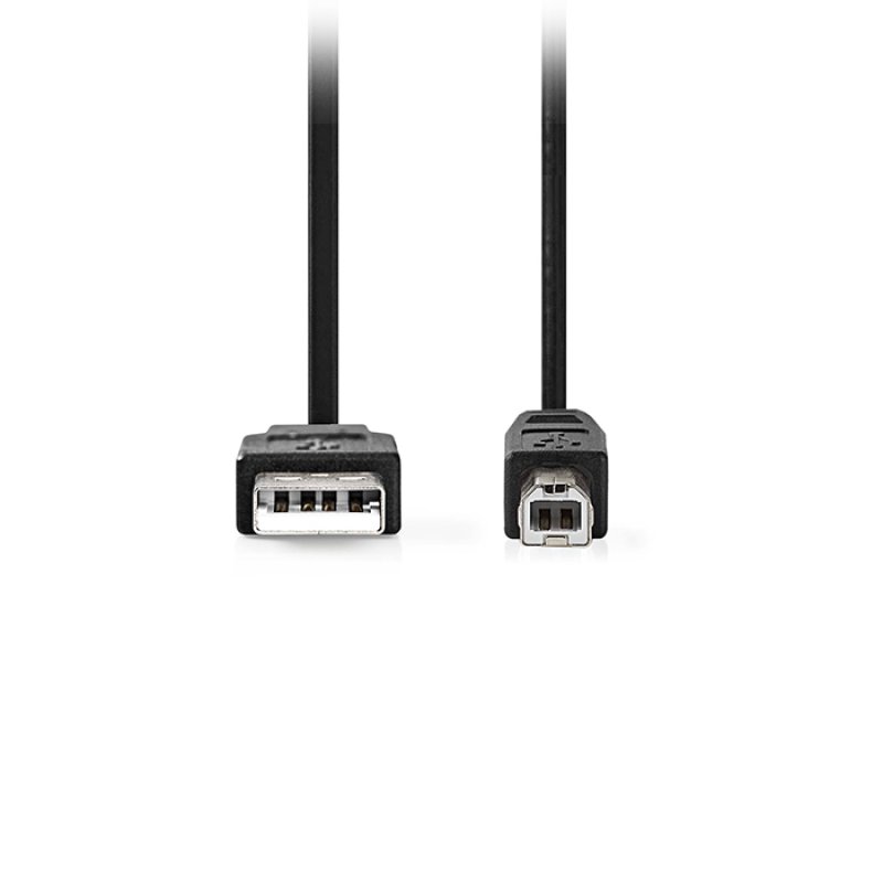 NEDIS CCGL60100BK20 USB 2.0 Καλώδιο USB-A Αρσ USB-B Αρσ 10W 2.00m Μαύρο 0040789 NEDIS CCGL60100BK20 USB 2.0 Καλώδιο USB-A Αρσ USB-B Αρσ 10W 2.00m Μαύρο 0040789