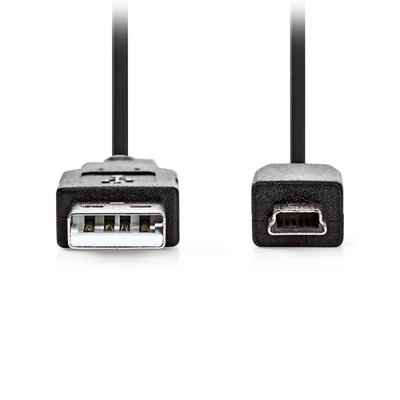 NEDIS CCGL60300BK20 Καλώδιο USB High-Speed A αρσ. - Mini USB 5-pin αρσ., 2.00m σε μαύρο χρώμα 0040798 NEDIS CCGL60300BK20 Καλώδιο USB High-Speed A αρσ. - Mini USB 5-pin αρσ., 2.00m σε μαύρο χρώμα 0040798