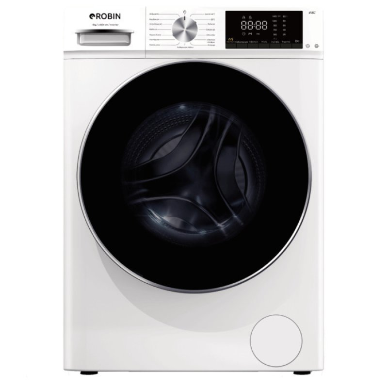 ROBIN RT-1085 Πλυντήριο Ρούχων 8kg με Ατμό 1400rpm 0040840 ROBIN RT-1085 Πλυντήριο Ρούχων 8kg με Ατμό 1400rpm 0040840
