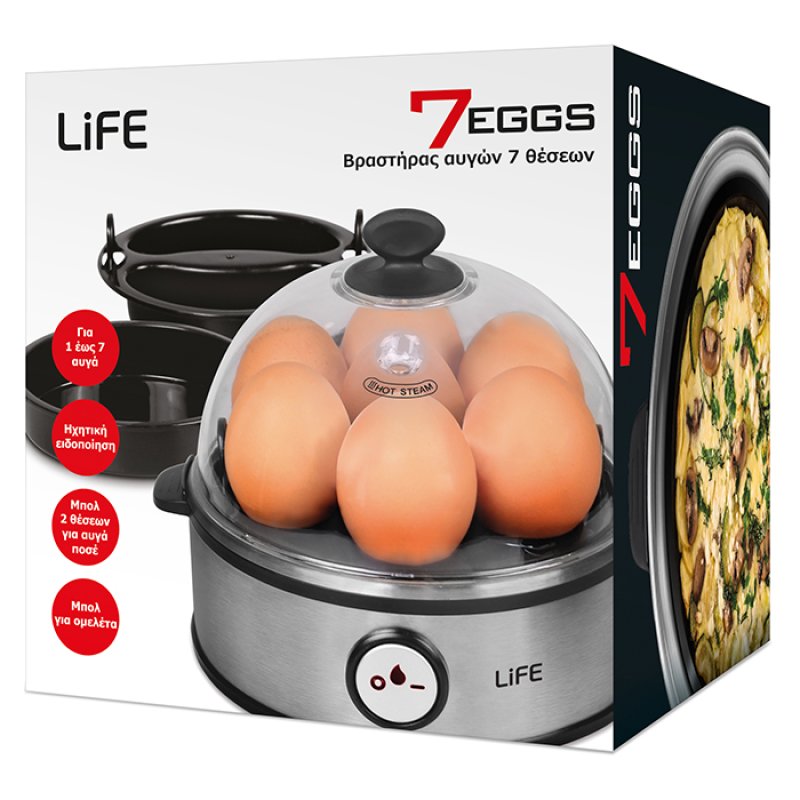 LIFE 7EGGS 221-0125 Βραστήρας αυγών 7 θέσεων, 360W 0040929 LIFE 7EGGS 221-0125 Βραστήρας αυγών 7 θέσεων, 360W 0040929