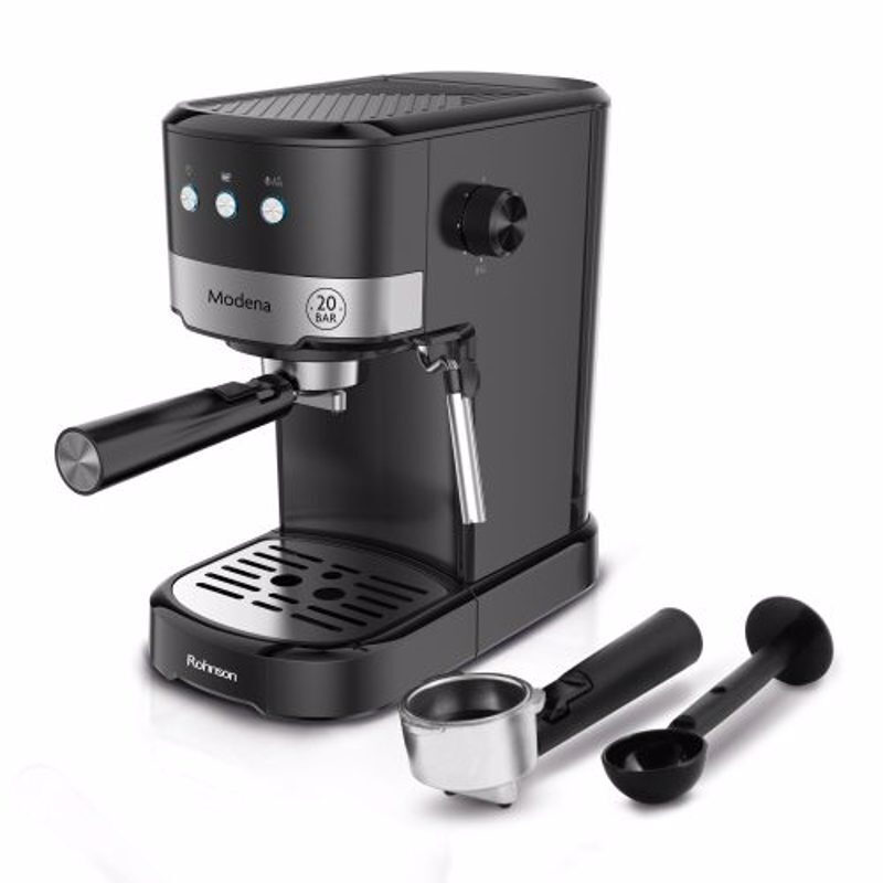 Rohnson Modena R-98012 Μηχανή Espresso 1100W Πίεσης 20bar Μαύρη 0040985
