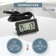 THLEVEL 41112200 Mini LCD Ψηφιακό Θερμόμετρο-Υγρόμετρο Θερμοκρασίας με Εξωτερικό Αισθητήρα για Ψυγειοκαταψύκτη 0041013