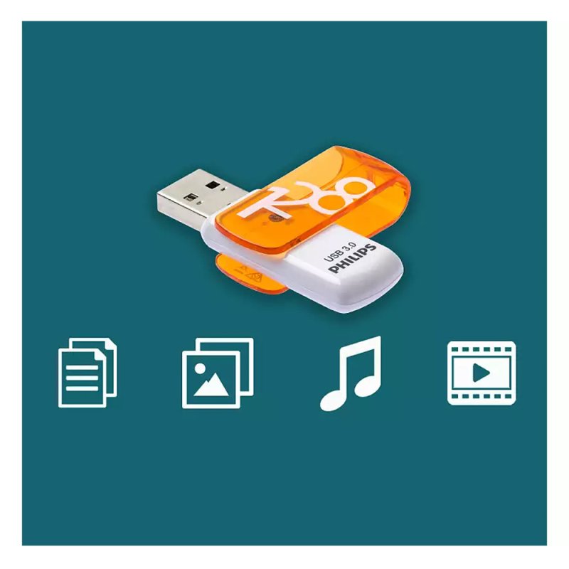 PHILIPS Vivid Edition 128GB USB3.0 USB Flash Drive 0041015 PHILIPS Vivid Edition 128GB USB3.0 USB Flash Drive 0041015