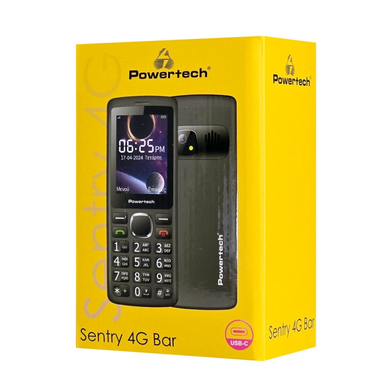 POWERTECH PTM-36 Κινητό Τηλέφωνο Sentry 4G Bar, 2.4