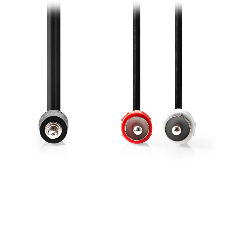 NEDIS CAGB22200BK10 Καλώδιο ήχου 3.5mm Stereo αρσ. - 2x RCA αρσ., 1.00m 0041080 NEDIS CAGB22200BK10 Καλώδιο ήχου 3.5mm Stereo αρσ. - 2x RCA αρσ., 1.00m 0041080