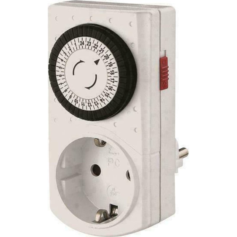 EUROLAMP 147-35000 Μηχανικός Χρονοδιακόπτης Πρίζας Ημερήσιος 0041109 EUROLAMP 147-35000 Μηχανικός Χρονοδιακόπτης Πρίζας Ημερήσιος 0041109