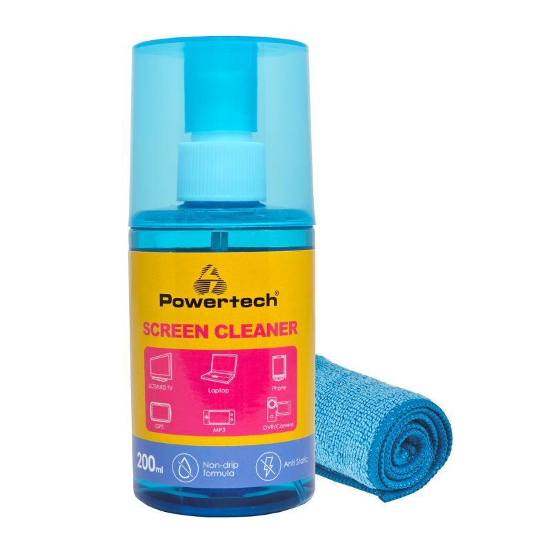 POWERTECH PT-1312 Σπρέι Καθαρισμού Οθόνης PT-1312 με Πανί Μικροϊνών, 200ml 0041215 POWERTECH PT-1312 Σπρέι Καθαρισμού Οθόνης PT-1312 με Πανί Μικροϊνών, 200ml 0041215