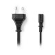 NEDIS CEGL11040BK20 Καλώδιο τροφοδοσίας Euro - 8-Shaped (οχταράκι), 2.00m Μαύρο 0041248