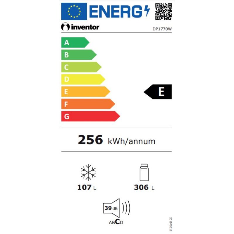 INVENTOR DP1770W Ψυγείο Δίπορτο 413lt Total NoFrost Υ172.3xΠ70xΒ67εκ. Λευκό 0041273 INVENTOR DP1770W Ψυγείο Δίπορτο 413lt Total NoFrost Υ172.3xΠ70xΒ67εκ. Λευκό 0041273