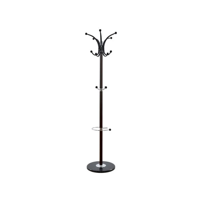HOMEMARKT 0503064 Καλόγηρος  ΜεταλλικόςSHIA HM0038.05  Περιστρεφόμενος Καρυδί  Με Μάρμαρο Φ.37x170 εκ. 0041289