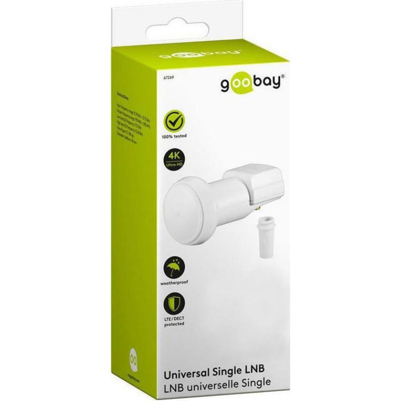 GOOBAY 67269 LNB 1 Εξόδου 0.1dB 0041589 GOOBAY 67269 LNB 1 Εξόδου 0.1dB 0041589