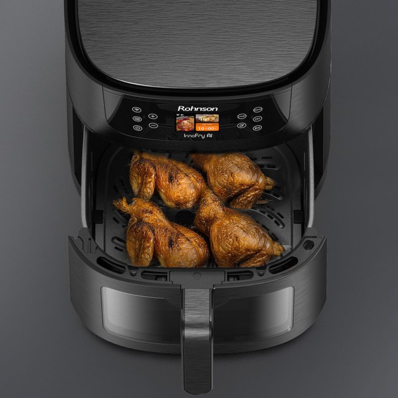 ROHNSON R-2884 AI Air Fryer με Wi-Fi 8lt Μαύρο 0041597 ROHNSON R-2884 AI Air Fryer με Wi-Fi 8lt Μαύρο 0041597