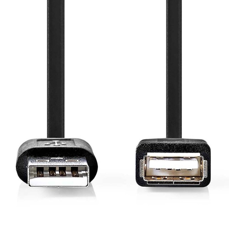 NEDIS CCGL60010BK20 Καλώδιο USB High-Speed Α αρσ. - USB A θηλ., 2.00m 0041603 NEDIS CCGL60010BK20 Καλώδιο USB High-Speed Α αρσ. - USB A θηλ., 2.00m 0041603
