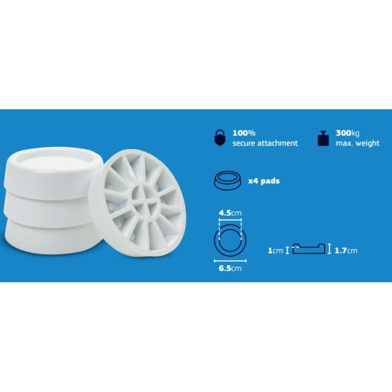 ROLLER 00679 Αντικραδασμικά Πέλματα για πλυντήριο και στεγνωτήριο Μαύρα 0029961 ROLLER 00679 Αντικραδασμικά Πέλματα για πλυντήριο και στεγνωτήριο Μαύρα 0029961