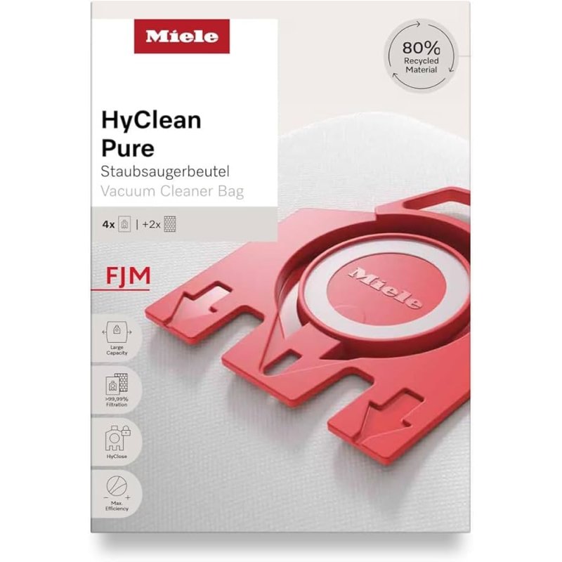 MIELE FJM HyClean Pure Σακούλες Ηλεκτρικής Σκούπας ORIGINAL - 4 τεμάχια + 2 φίλτρα 400014 MIELE FJM HyClean Pure Σακούλες Ηλεκτρικής Σκούπας ORIGINAL - 4 τεμάχια + 2 φίλτρα 400014