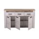 FORMA IDEALE 11005748 Κομότα Kent 160 3K3F Grey Oak / White Oak 160 x 36.5 x 98 FORMA IDEALE 11005748 Κομότα Kent 160 3K3F Grey Oak / White Oak 160 x 36.5 x 98