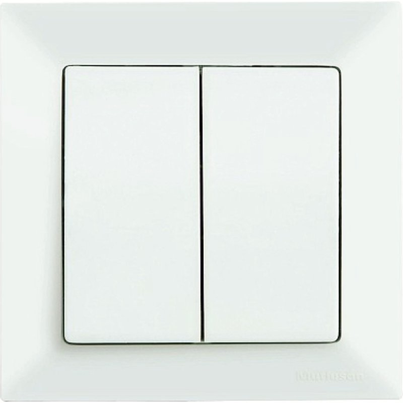 EUROLAMP 152-12002 Διακόπτης Διπλός K/R Λευκός 0028606 EUROLAMP 152-12002 Διακόπτης Διπλός K/R Λευκός 0028606